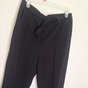 SHEIN Black Tie-Waist Women's Trousers